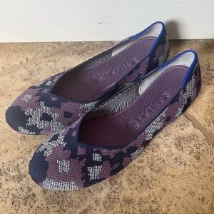 ROTHYS navy purple camo ballet flats 10W